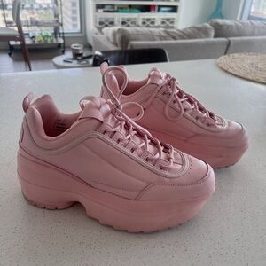Pink Platform Sneakers Size 10